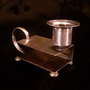 c1913 Finger Hold Candle Holder & Match Holder